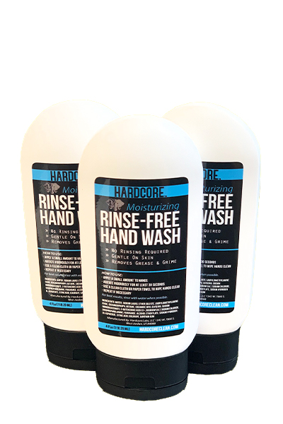 Rinse-Free Hand Wash 4 oz - 3 Pack rinse, free, hand, wash, soap, cleaner, hygiene, sanitizer, sanitize, clean, detergent, natural, water, based, no-rinse