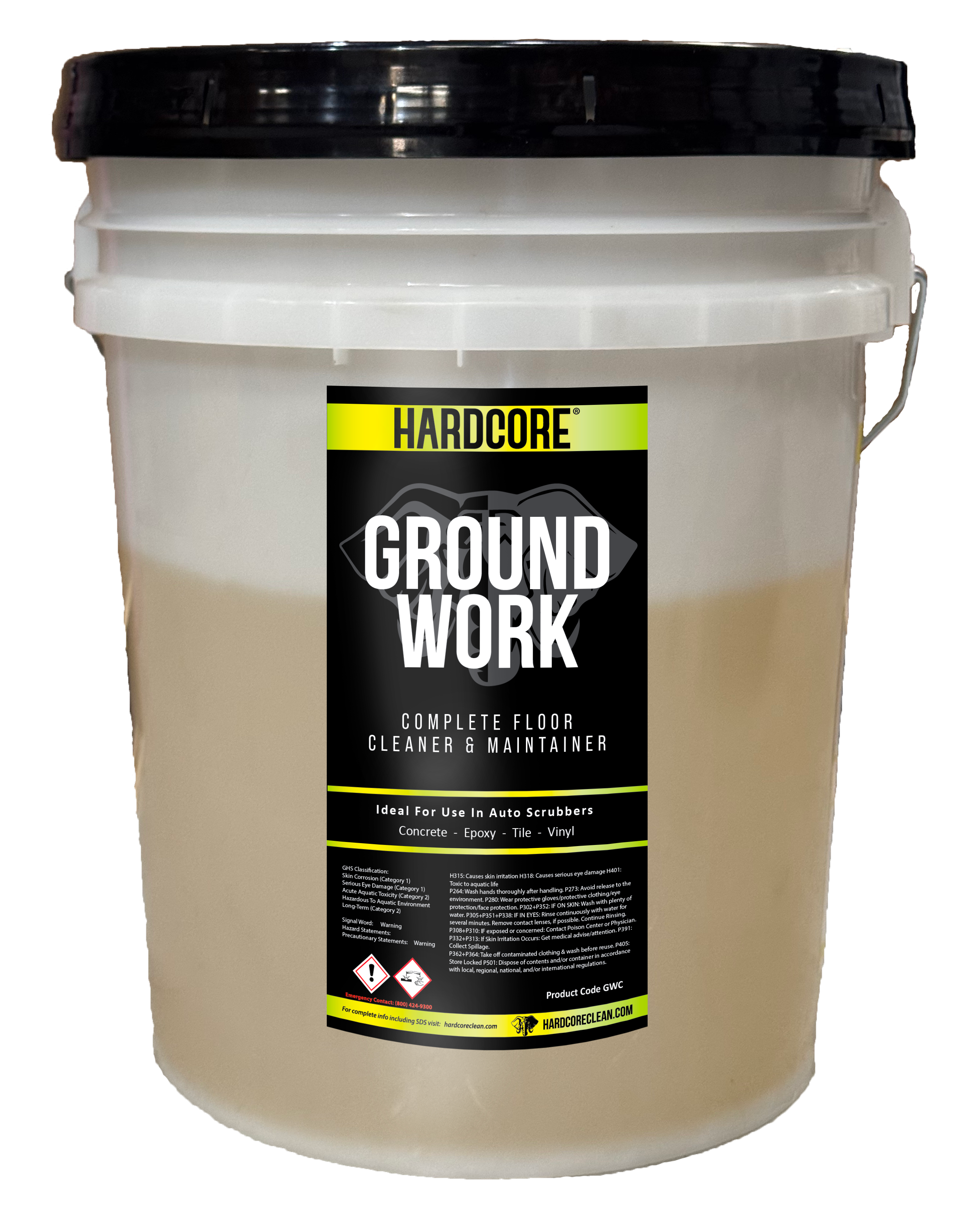 Ground Work Industrial Floor Cleaner & Maintainer, 5 gallon Pail 