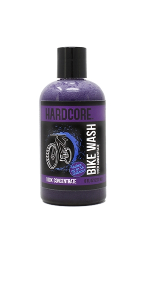 Hardcore Bike Wash, Uber-Concentrate (100x), 8oz bike, wash, hardcore, foam, shampoo, bicycle, cleaner, bucket, pail