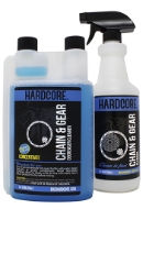 Hardcore Chain & Gear Cleaner Pro-Kit, 32 oz Concentrate with Bottle Hardcore, chain, gear, cleaner, kit, concentrate, degreaser, bike, bicycle, cleaning, maintenance, care, cassette, dirty, greasy