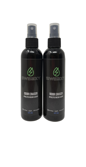 Sweaxy Odor Eliminator 4 oz Set laundry, detergent, safe, workout clothes, odor remover, odor eliminator, exercise gear, sweat removal, clean,